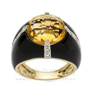 黄晶,citrine,天然,中国彩色宝石网，戒指